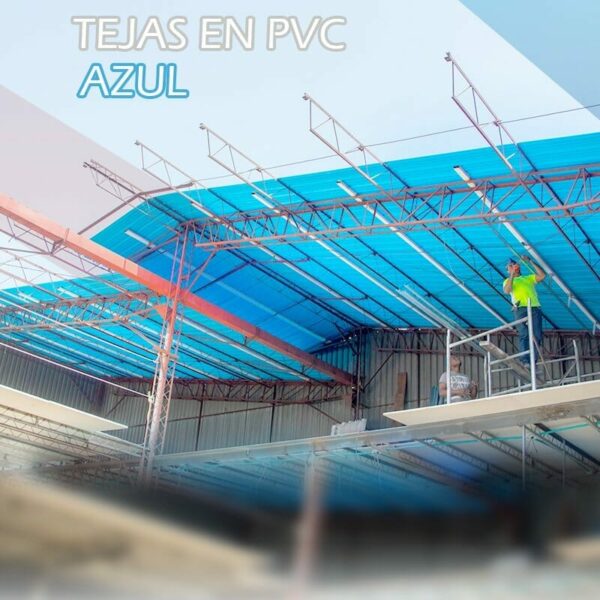 Tejas Trapezoidal Pvc 5 Teja en PVC instalada, obra 2