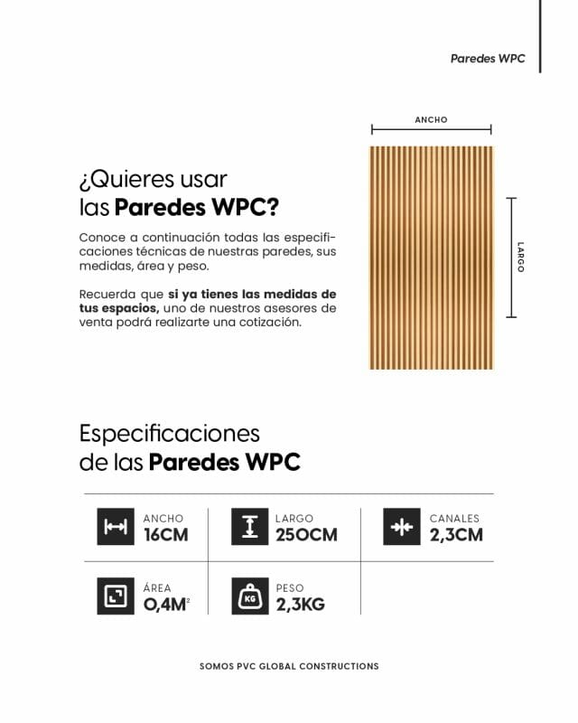 Panel wpc o listones de madera 1 Pared WPC tipo listones de madera instalada