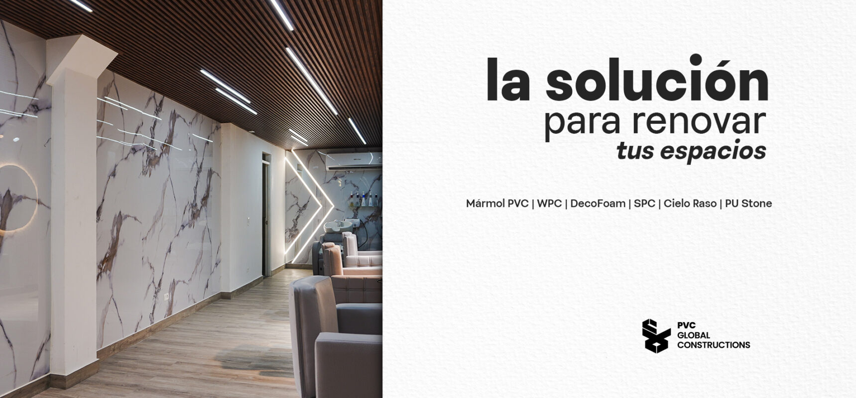 Acabados en PVC y WPC para paredes, techos y pisos