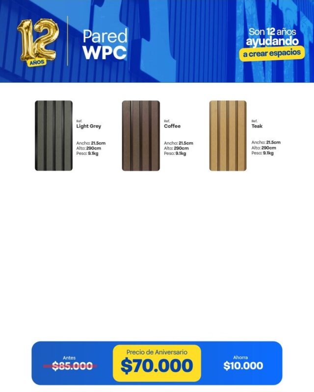Pared WPC Exterior 2 Colores de pared WPC exterior