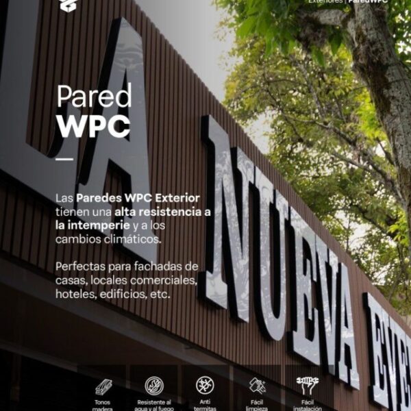 Pared WPC exterior en fachada