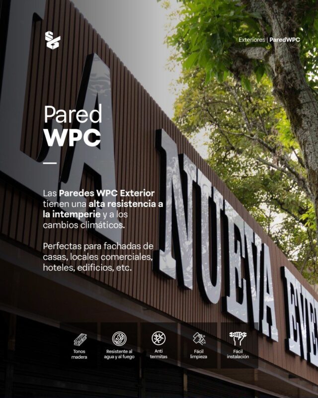 Pared WPC Exterior 1 Pared WPC exterior en fachada